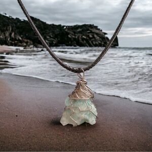 115 Raw Amazonite Crystal Pendant